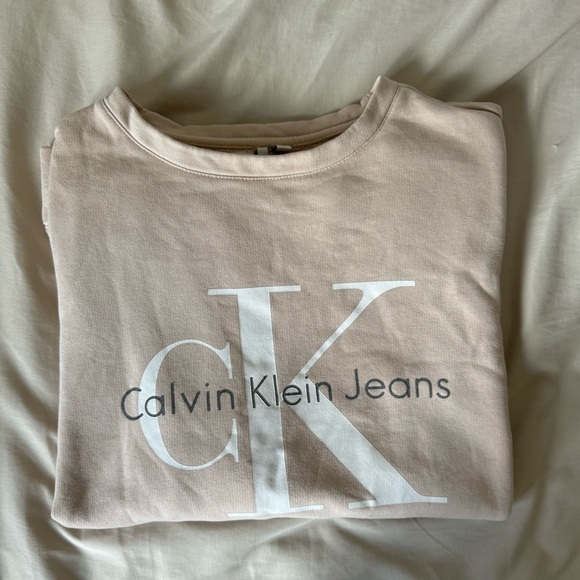 Monogram Logo Relaxed Fleece Calvin Klein Crewneck - Picture 3 of 5